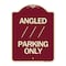 Signmission Angle Parking W/ Bidirectional Arrow 1 Heavy-Gauge Aluminum Sign, 24" x 18", BU-1824-24346 A-DES-BU-1824-24346 - alternate 1